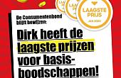 Dirk opnieuw uitgeroepen tot goedkoopste supermarkt door Consumentenbond